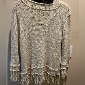 Umgee Small Looseknit Sweater Fringe at waist